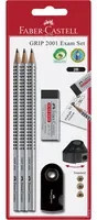 Faber-Castell Bleistiftset Grip 2001 EXAM in Silber und Multicolour mit 2B Mine - Bild 1