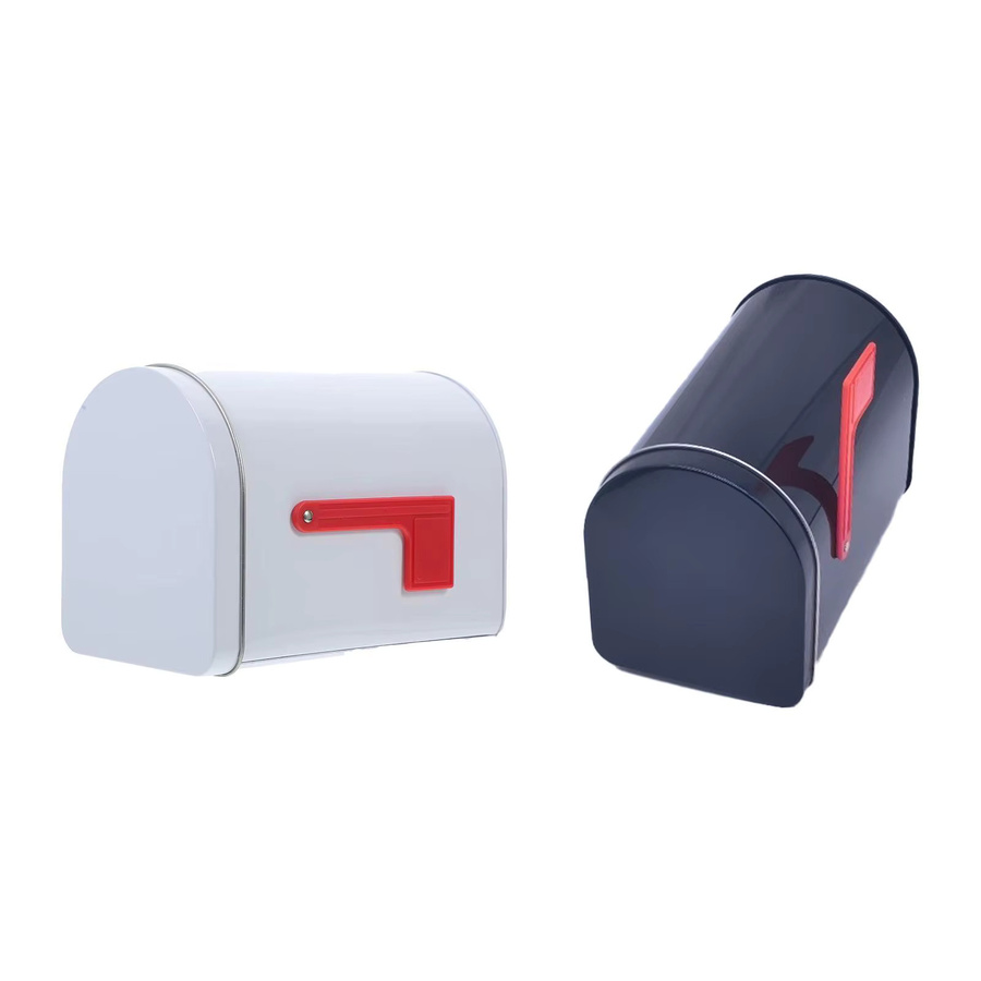 Homyl Mini-Briefkasten aus Weißblech im Retro-Stil, Farbe Weiß - Bild 2