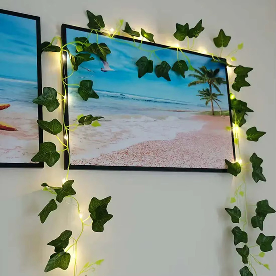 Leclstar Efeu-Lichterkette batteriebetrieben in Grün mit warmweißem Licht für Weihnachtsbaum, Schlafzimmer und Hochzeitsdekoration - Bild 2