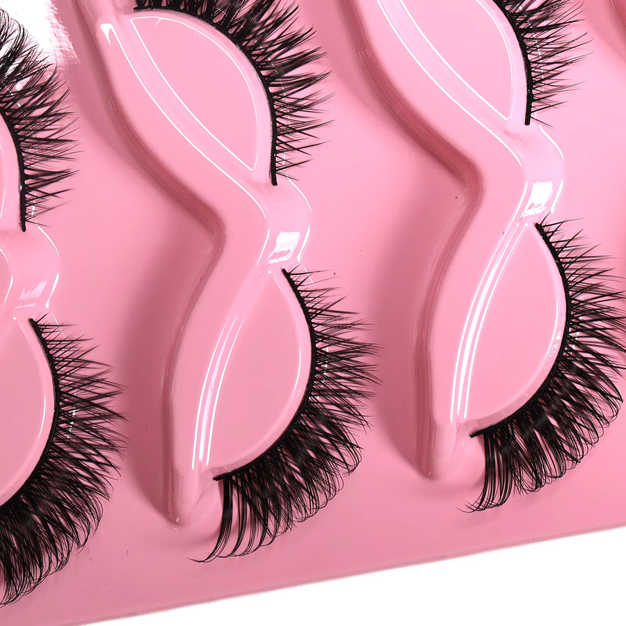 JIEFUXIN Cat-Eye Wimpern, 5 Paar, künstliche Wimpernverlängerungen - Bild 5