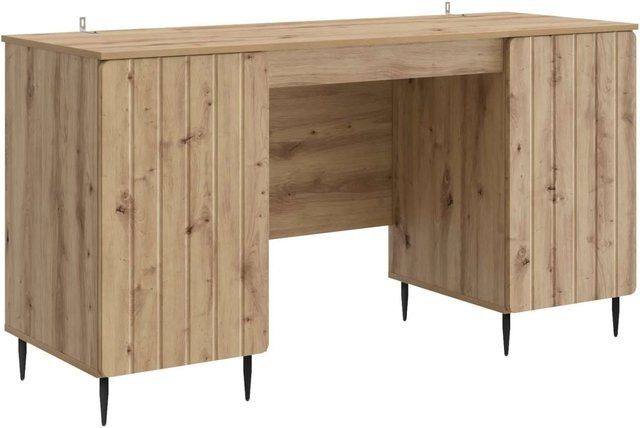 vidaXL Schreibtisch Artisan-Eiche in Braun, B/T/H: 142,5 x 50 x 75 cm - Bild 1