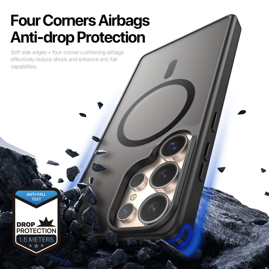 DUX DUCIS Schutzhülle für Samsung Galaxy S25 Ultra, S25 Plus und S25 mit magnetischer Rückseite in Grau und Multicolour, unterstützt magnetisches Laden - Bild 5