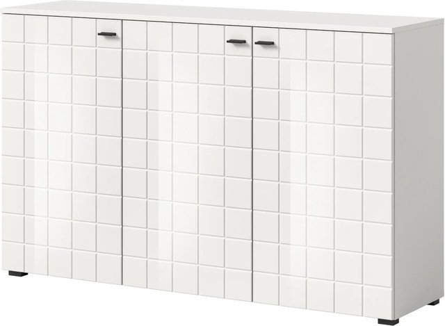 Inn.Furn Sideboard Hakon Kommode in Weiß Hochglanz B/H: 138 x 86 cm - Bild 1