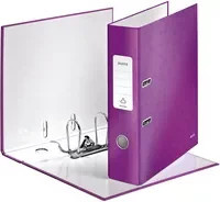 Leitz Lever Arch Ordner WOW aus Kunststoff DIN A4 in Lila, Rückenbreite: 80 mm - Bild 1