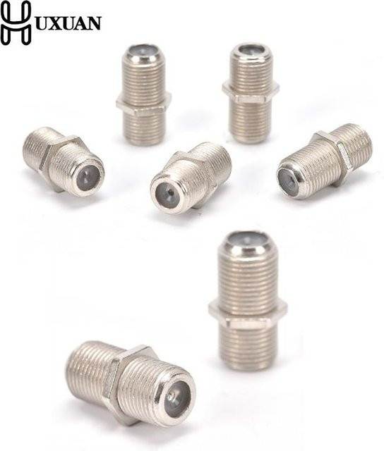 HUXUAN F-Typ Koppler Adapter Set und SMA RF Koaxialstecker in Silber, 11-teiliges Set für Videoanwendungen - Bild 1