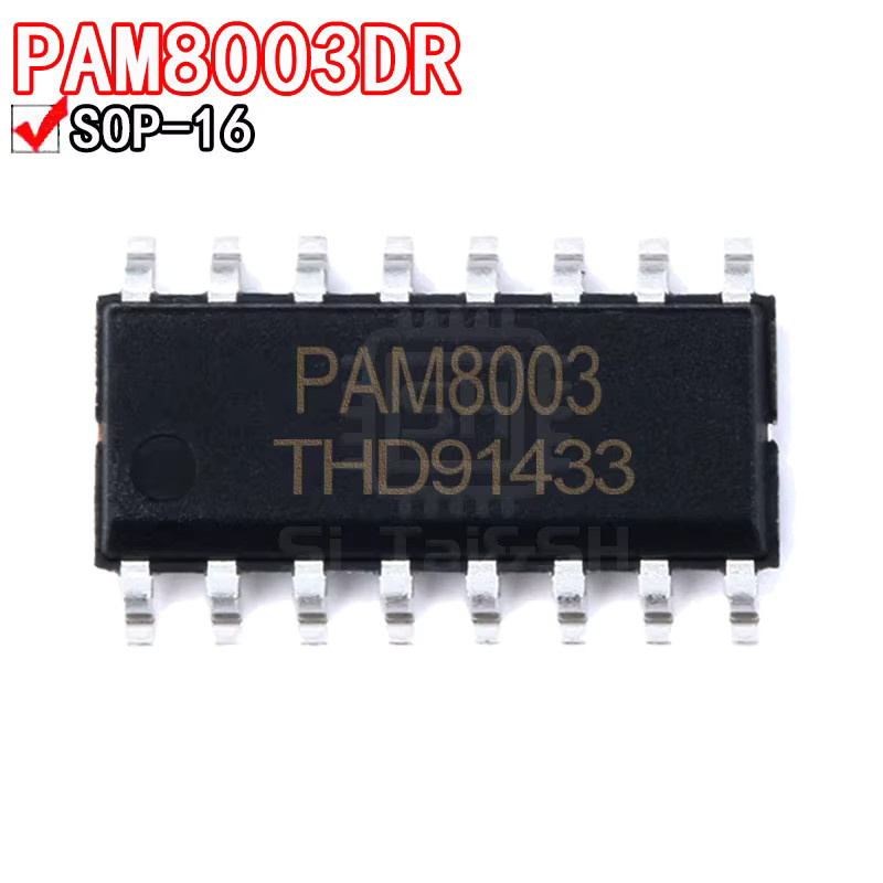 5er Set Si Tai&SH Audio Verstärker Module PAM8403DR PAM8003DR PAM8004DR PAM8320RDR PAM8406DR SOP-16 in Schwarz - Bild 1