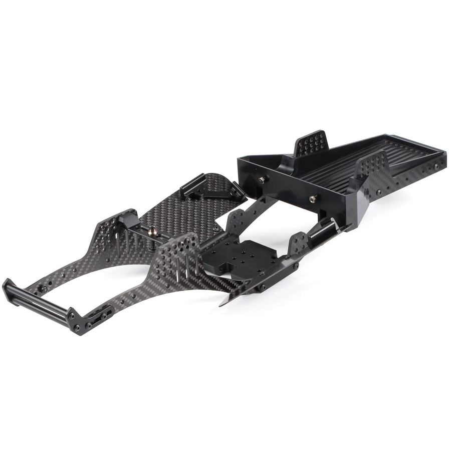 Axial Carbonfaser LCG Chassis Bausatz mit Cheater Bed Boat Sliders - Bild 2