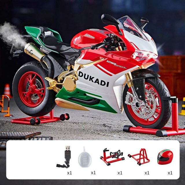 Linyi toy car 1:9 Panigale H2R Ninja Motorradmodell, mit Licht und Ton, ab 18 Jahre - Bild 1
