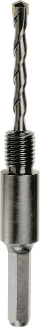 LUX-TOOLS Bohrkronenaufnahme 6-Kant Bit-Holder aus Stahl in Silber - Bild 1