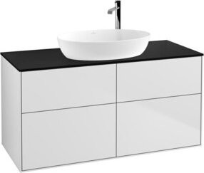 V&B Waschtischunterschrank Finion in Blau und Weiß, lackiert, Breite: 120 cm, Tiefe: 50,1 cm - Bild 1