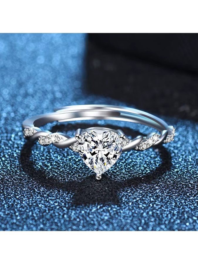 Ring 925 Silber, Zirkonia, Damen, Verlobungsring - Bild 5