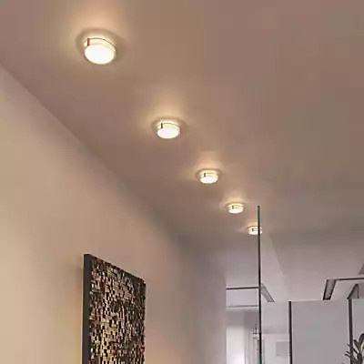 Top Light Paxx LED Deckenleuchte in Schwarz Matt mit mattem Glas und warmweißem Licht