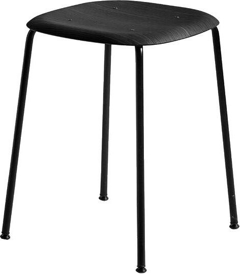 HAY Soft Edge 70 Hocker in Schwarz aus Holz - Bild 1