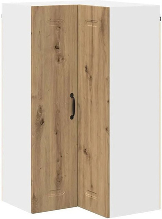 vidaXL Küchenwandschrank Artisan-Eiche in Braun und Weiß, Wandmontage mit Scharniertüren, B/T/H: 57 x 57 x 100 cm