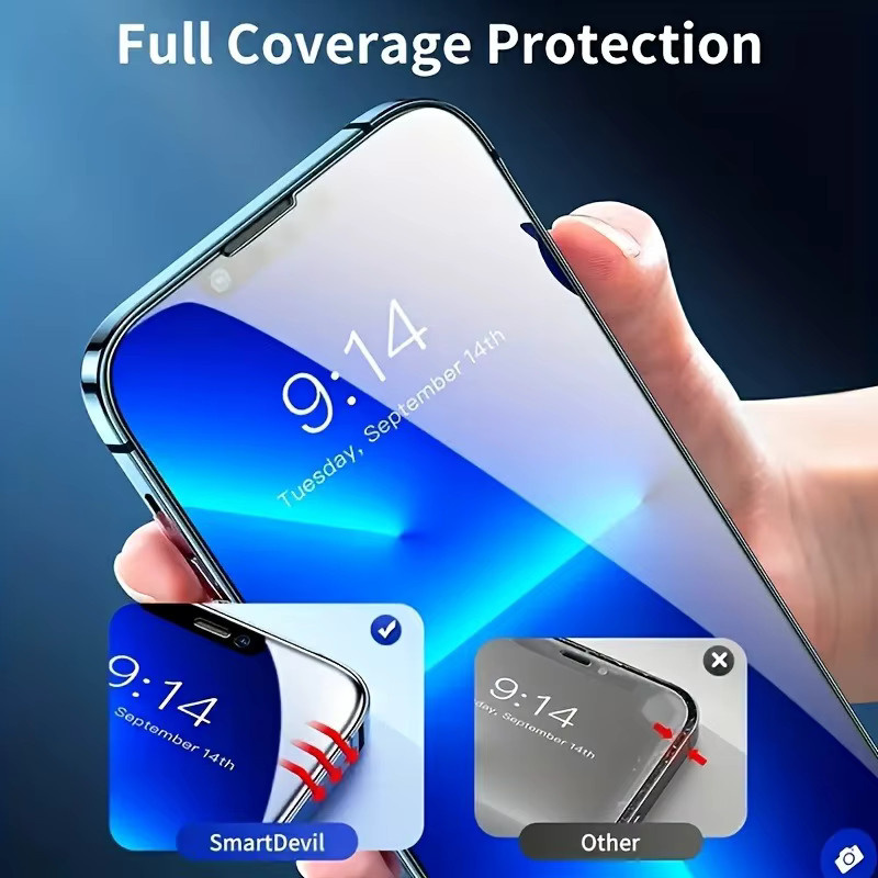 3-teiliges Panzerglas-Set als Displayschutz für iPhone 11 bis iPhone 17 Pro Max in Transparent - Bild 5