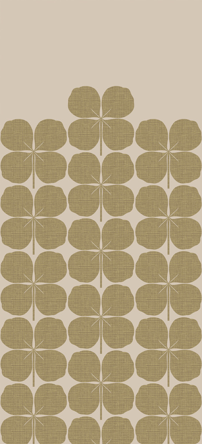 Isidore Leroy Mural Bonheur Sienne Panel A Wandgestaltung mit floralem Mid-Century Design in Beige - Bild 1