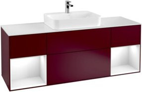V&B Waschtischunterschrank Finion mit Wandbeleuchtung in Weiß, Breite: 160 cm - Bild 1