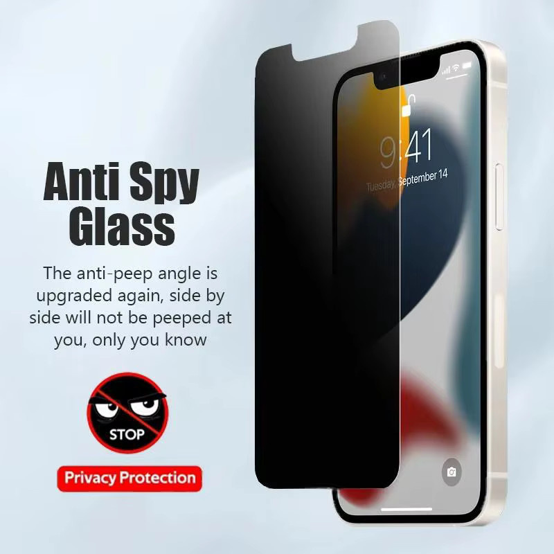 Anti-Spion Panzerglas Display Schutz für iPhone 17 16 15 14 Pro Max und weitere Modelle mit voller Abdeckung - Bild 2