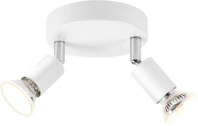 NETTLIFE Deckenstrahler L12 aus Metall in Weiß, verstellbar mit GU10 LED-Fassung im Industrial-Design - Bild 1