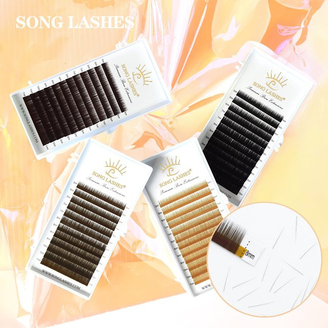 SONG LASHES Eyebrow Extensions No Curl, dark brown, natürlich - Bild 1