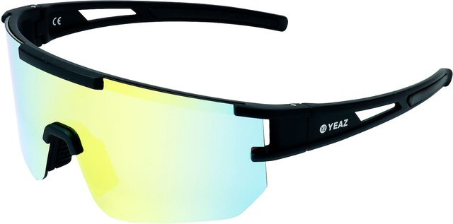 YEAZ SUNSPARK Sport-Sonnenbrille, Vollrand, Kunststoff, Black/Golden Green, Damen - Bild 1