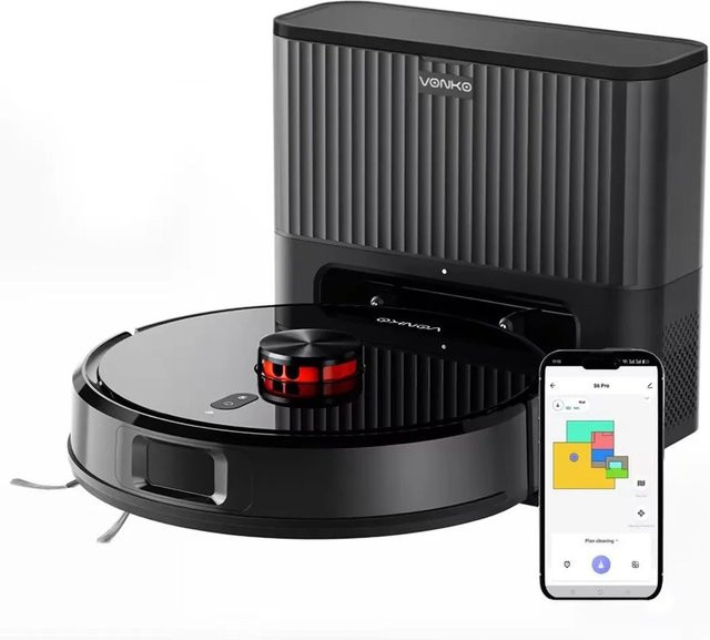 VONKO S6 Pro Saugroboter mit Wischfunktion, LiDAR-Navigation und Tuya Smart App Steuerung - Bild 1