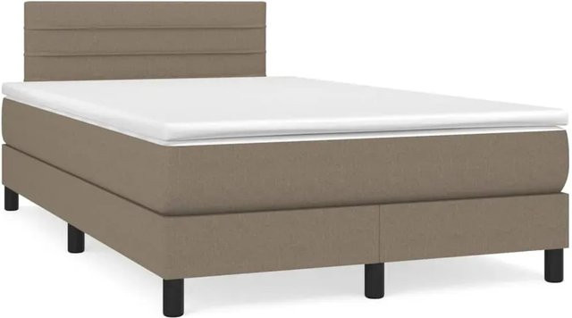 vidaXL Boxspringbett mit Matratze Hybrid-Design in Taupe, B/T: 120 x 200 cm - Bild 1