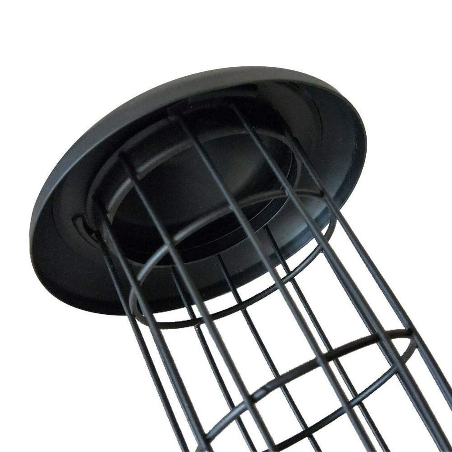 DIYelecs Vogel Futterspender aus Metall für Fettbällchen zum Aufhängen, Schwarz - Bild 5