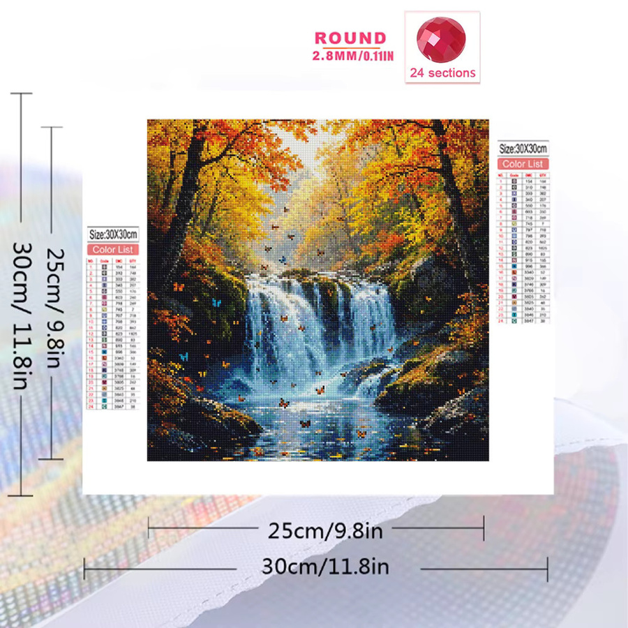 Evershine Diamant Mosaik Fluss Landschaft, Diamant Malerei DIY Kit - Bild 2