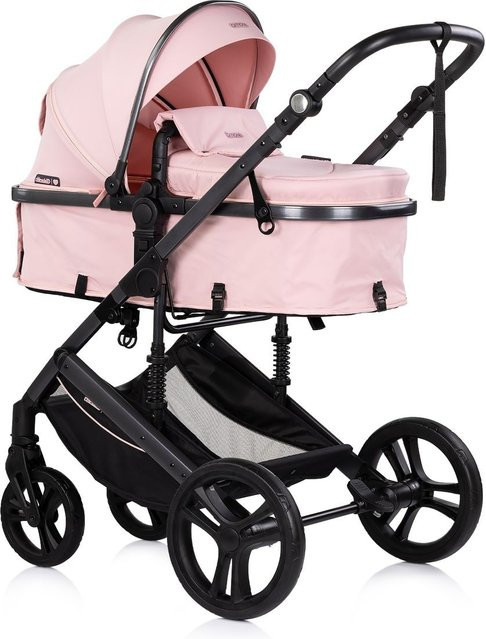 Chipolino Kinderwagen 2 in 1 Amore Kombikinderwagen mit Babywanne und Zubehör in Rosa Pink - Bild 1