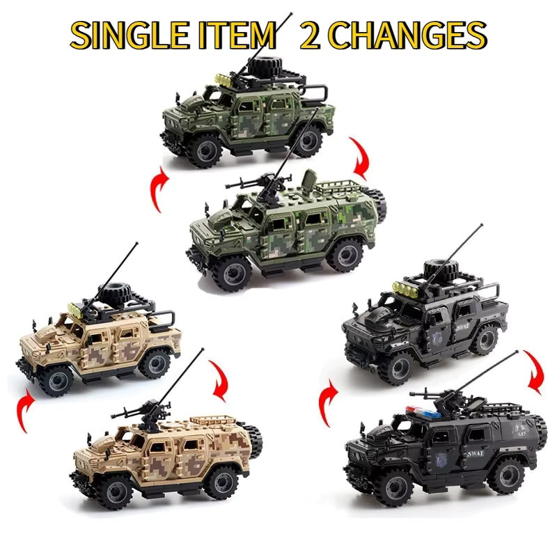 Mitty Militärthemen-Puzzle, Bausteine Montage-Spielzeug, Fahrzeuge, Grün - Bild 5