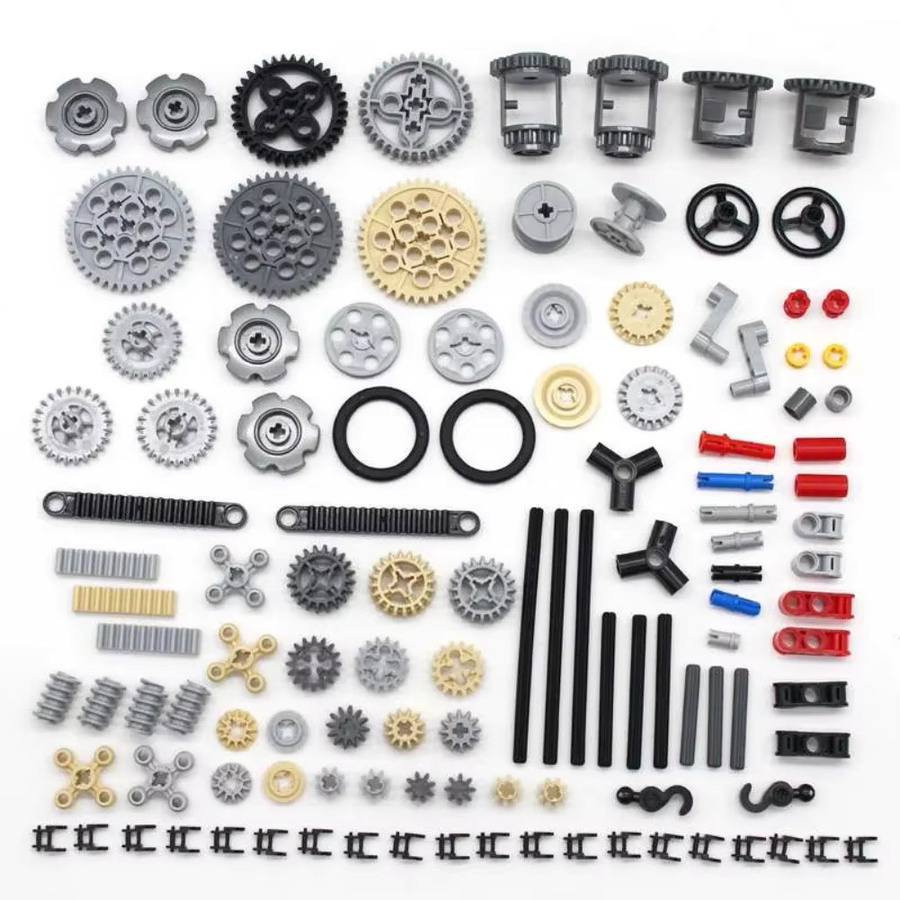 Wishiot MOC Technische Bausteine Set: Pin Beam Liftarm Achsverbinder und Plattengetriebe zur Modifikation für Fahrzeuge in Mehrfarbig - Bild 2