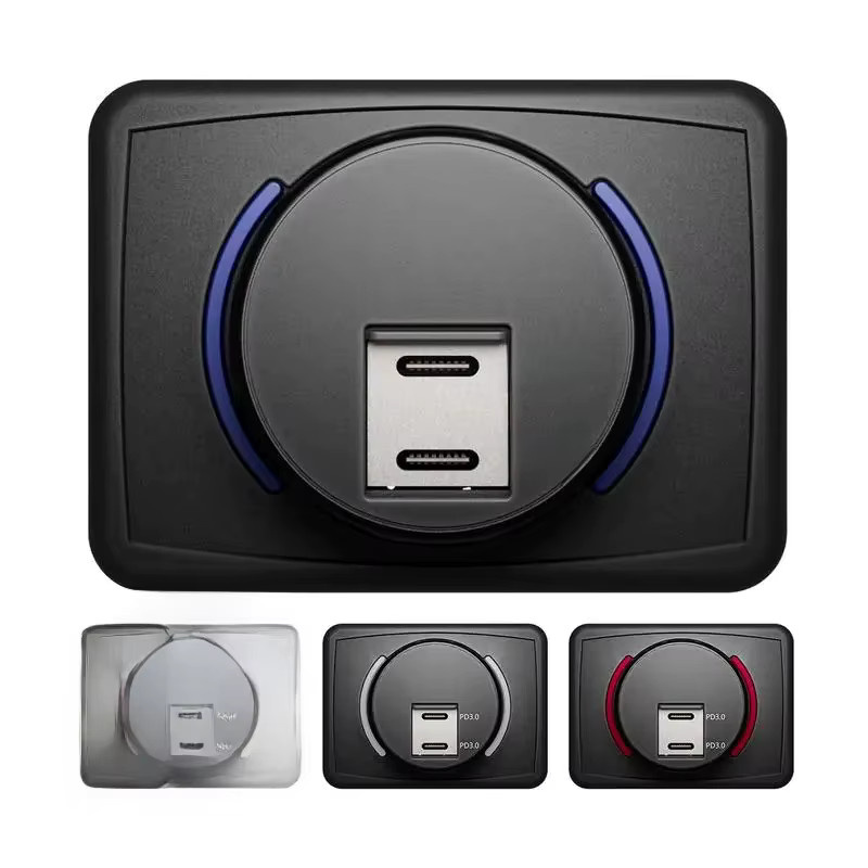 Dual USB Auto Schnellladegerät Adapter mit LED-Licht, 5V/3,1A, Schwarz - Bild 4