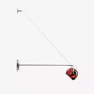 Fabbian Beluga Colour Wandleuchte aus Glas und Metall in Rot und Silber mit RGB-Funktion - Bild 1
