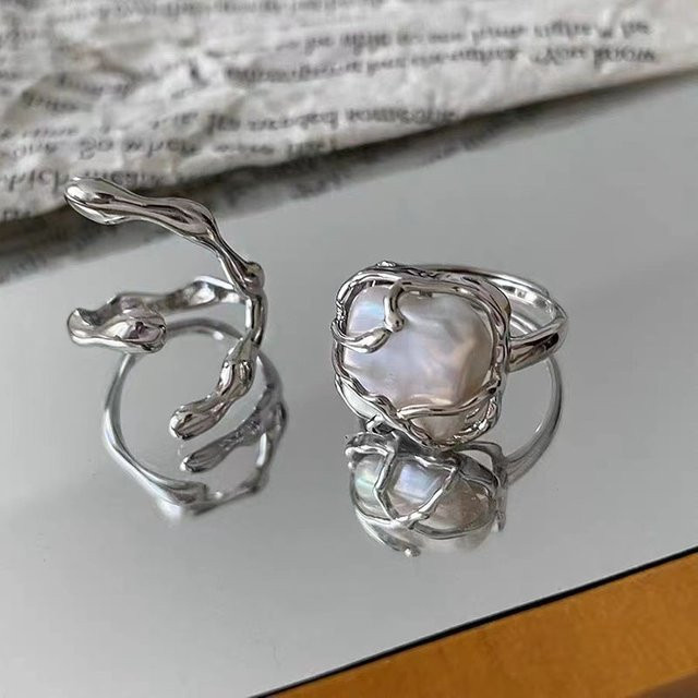 FANGSU Perlenring, 925 Silber, Damen - Bild 1