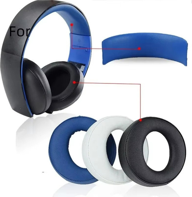 Sony Ersatz-Ohrpolster für PlayStation 4 und PlayStation 3 Stereo 7.1 Virtual Surround Kopfhörer in Gold und Schwarz - Bild 1