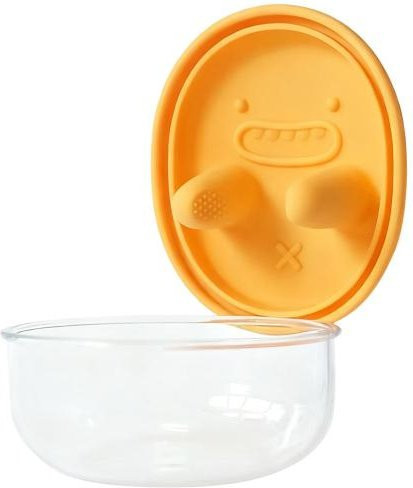 Auslaufsichere Snackbox von Dreame mit Silikonabdeckung und Finger-Schutz-Design in Orange - Bild 1