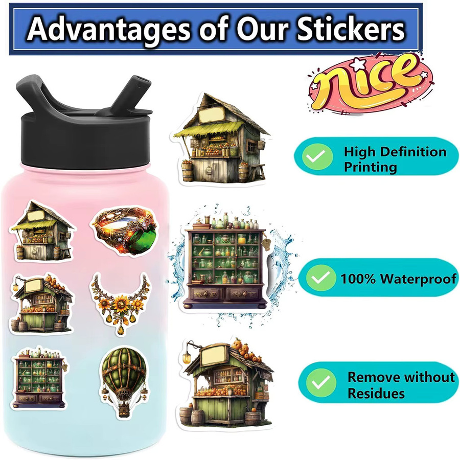 50 Stück Wasserdichte Dschungel Magie Markt Graffiti Aufkleber in Multicolour von BulingBulingStickers Shop - Bild 3