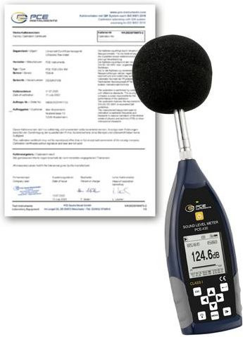 PCE Instruments PCE-430-ICA Schallpegelmesser in Schwarz mit ISO-Zertifikat, Messbereich 22-136 dB(A), Frequenzbereich 3 Hz-20 kHz, Genauigkeit Klasse 1 - Bild 1