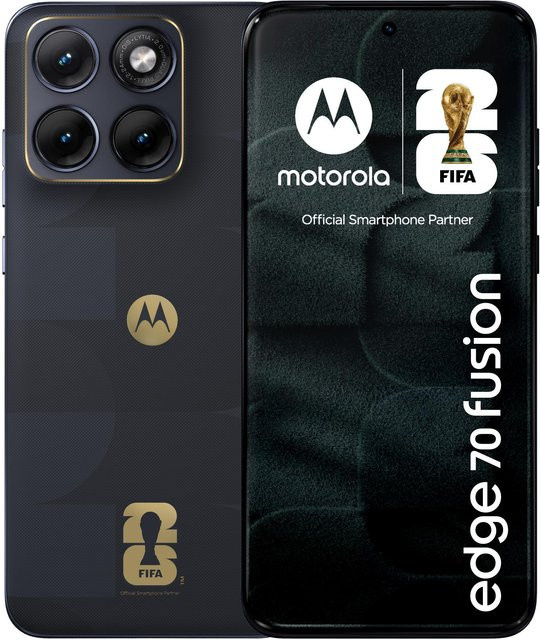 Motorola edge 70 Fusion FIFA Edition Smartphone PANTONE Silhouette Black 8 GB RAM 256 GB Speicher 6,78 Zoll 5G Android - Bild 1