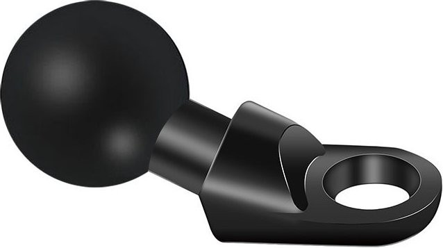 Ram Mount Abgewinkelte Kugelbasis mit Bolzenkopf-Adapter und 25mm Kugel in Schwarz für Motorrad und Moto Action Kameras - Bild 1