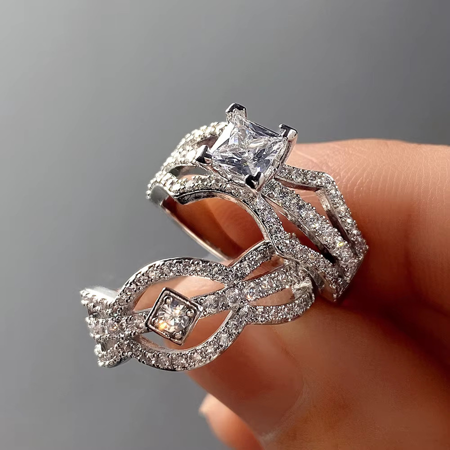 Huitan Ringe, Silber, Zirkonia, Damen - Bild 3