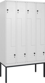 C+P Z-Spind Classic PLUS Gestell mit 8 Fächern, Farbe Grau/Weiß, B/H/T: 120 x 212 x 50 cm - Bild 1
