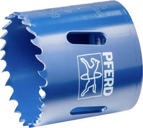 PFERD Bi-Metall Lochsäge Co8/M42 in Blau, Durchmesser: 46 mm, Schnitttiefe: 31 mm, für Stahl, Edelstahl, Blech und Holz - Bild 1