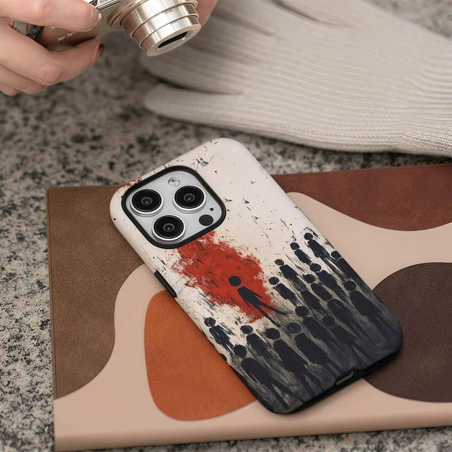Drei D-Days G-Grace Handyhülle für iPhone 17 16 15 14 13 12 Pro Max Plus, glänzende HD-Doppelschicht-Flüssighartschale in Weiß und Multicolour - Bild 6