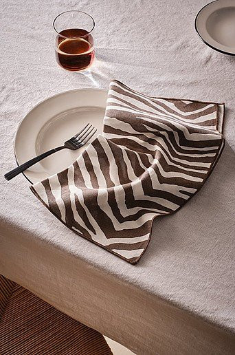 SIMBA Serviette im 2er-Pack aus Baumwolle, braun, B/B: 45 x 45 cm - Bild 1