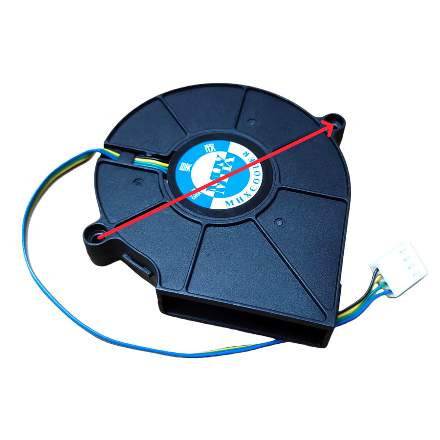 SXDOOL Turbo-Kühllüfter 7515 mit Doppelkugellager in Schwarz, B/T/H: 77 x 75 x 15 mm, DC 12V/24V 2Pin/4Pin PWM, geräuscharm für 3D-Drucker - Bild 2