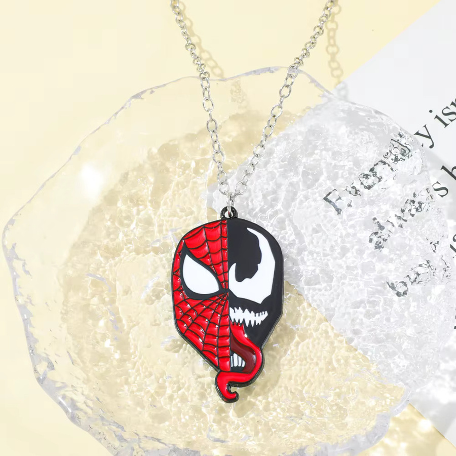 TAKARA TOMY Halskette Venom & Spiderman, Silber, Herren - Bild 3