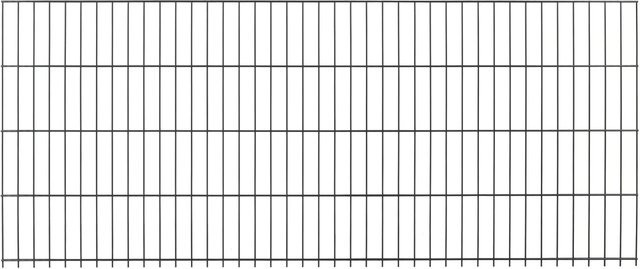 Doppelstabmattenzaun aus Metall in Anthrazit, verzinkt und pulverbeschichtet, Höhe: 83 cm, Breite: 201 cm - Bild 1