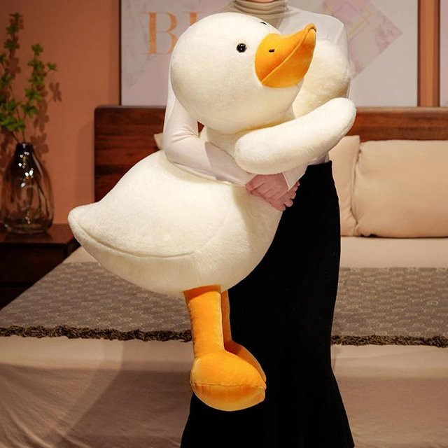 Weißes Enten Plüschtier, Stofftier Puppe, ab 14 Jahren - Bild 1